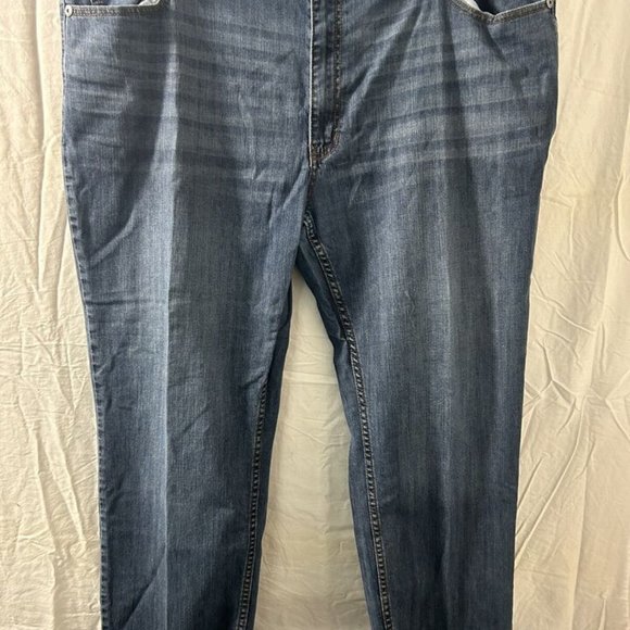 by DXL Big and Tall Athletic-Fit Stretch Jeans, Washed Blue 48x 28 - Picture 2 of 3